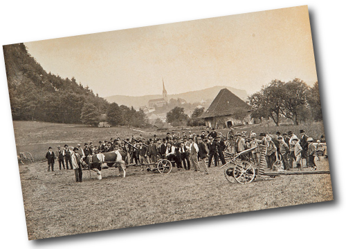 Démonstration de machines à Burgdorf à la fin du 19e siècle - © Firmenarchiv Aebi&Co AG